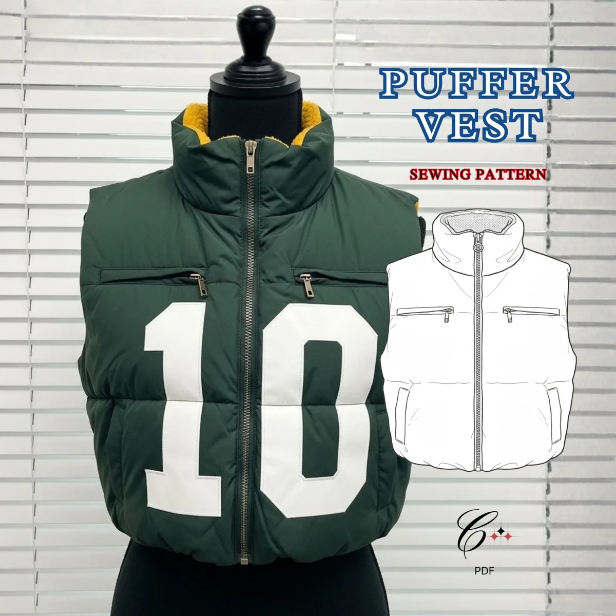 Jersey Puffer Vest sewing pattern